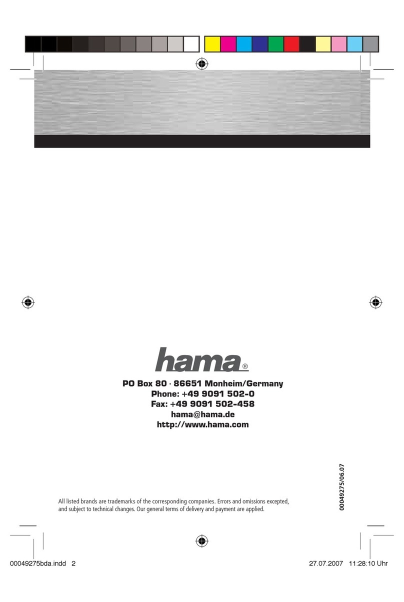 Hama 49275 Operating	 instruction