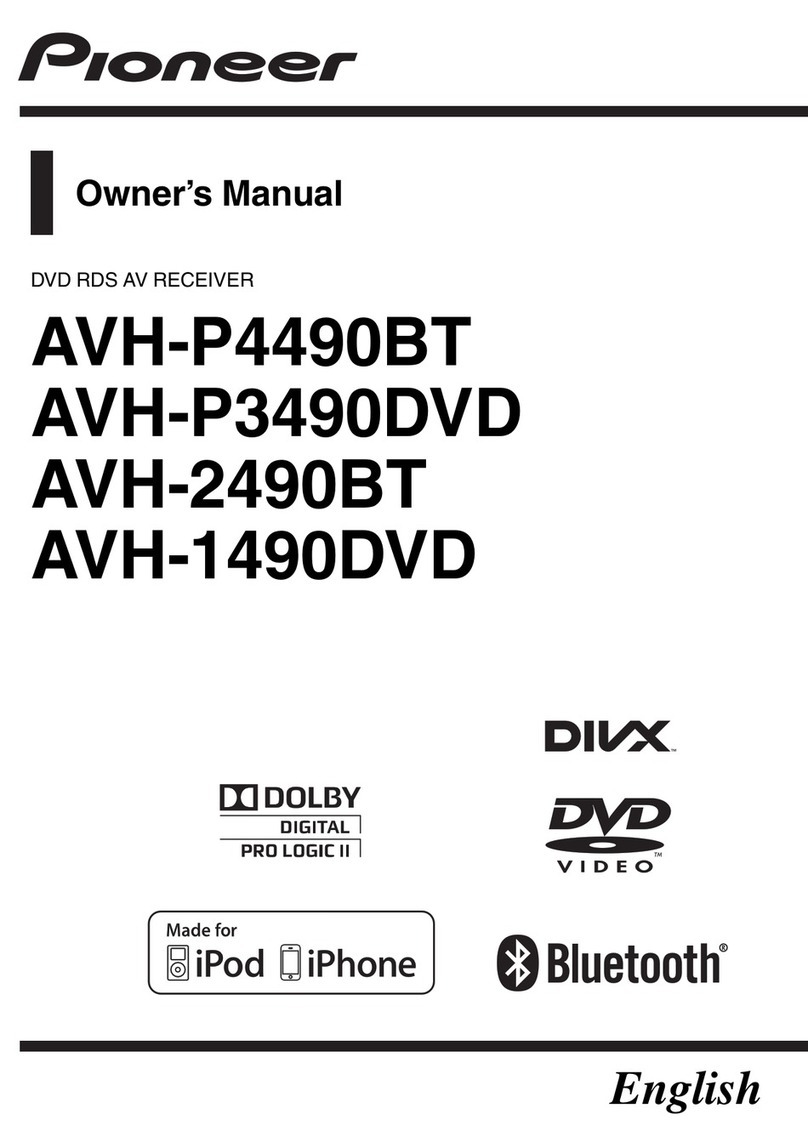 Pioneer AVH-P4490BT owner's manual