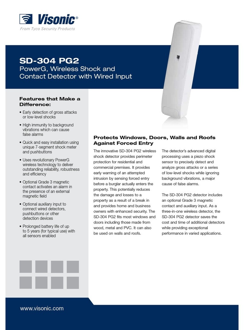 Visonic SD-304 PG2 Specifications