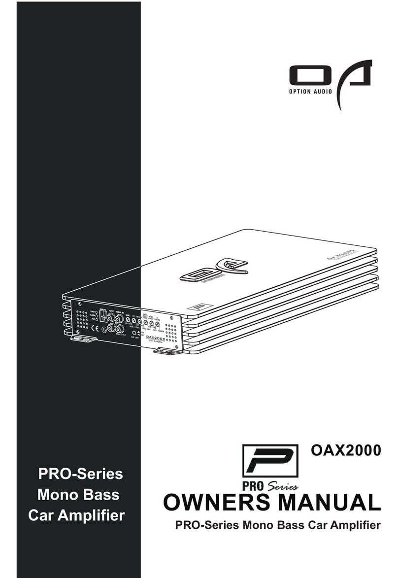 Option Audio OAX2000 User manual