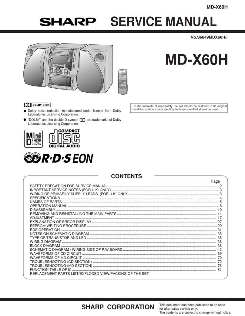 Sharp MD-X60H User manual