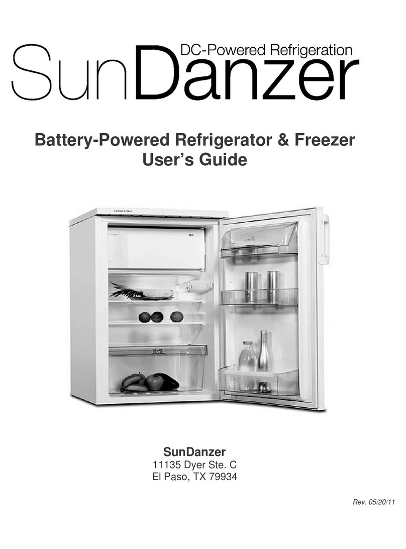 SunDanzer Battery-Powered Refrigerator & Freezer user guide