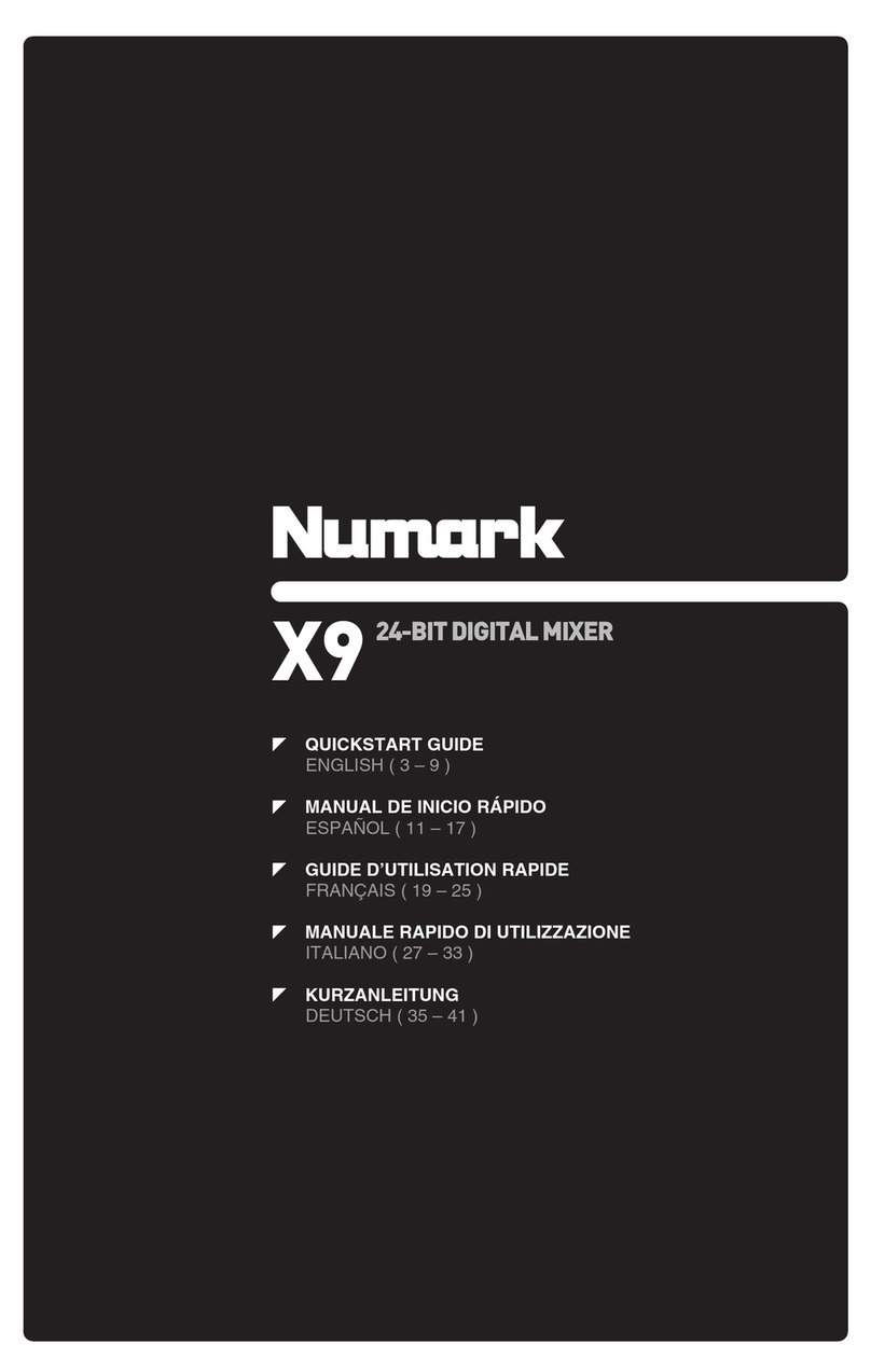 Numark X9 User manual
