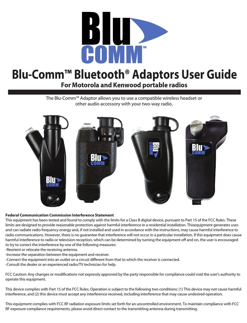 Blu-Comm Bluetooth Adaptors User manual