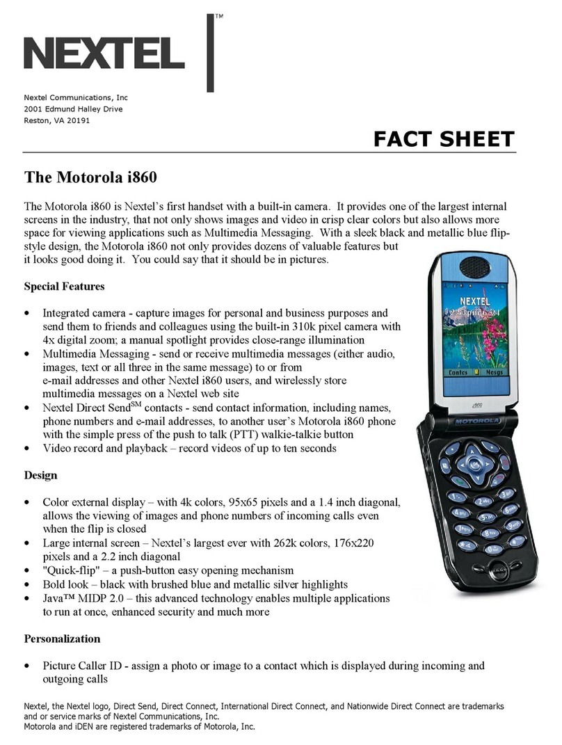 Motorola i860 User manual