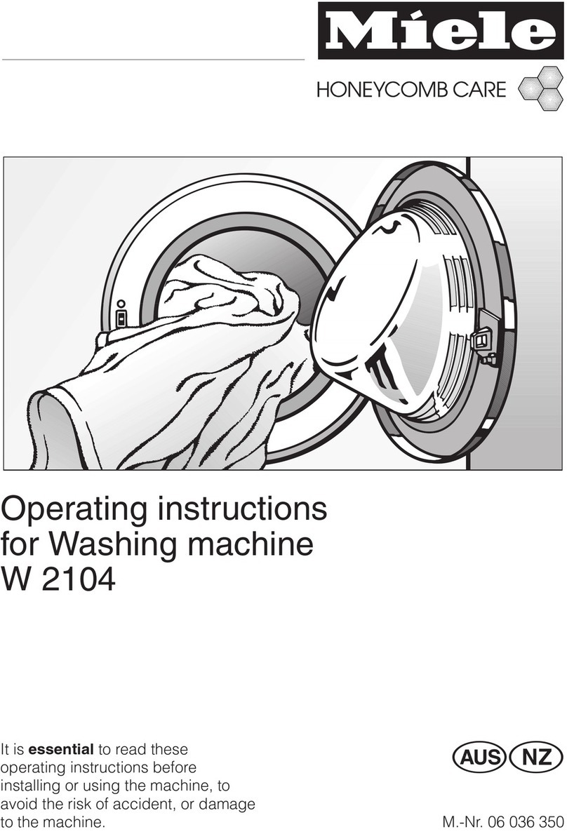 Miele W 2104 User manual Miele W 2104 User manual