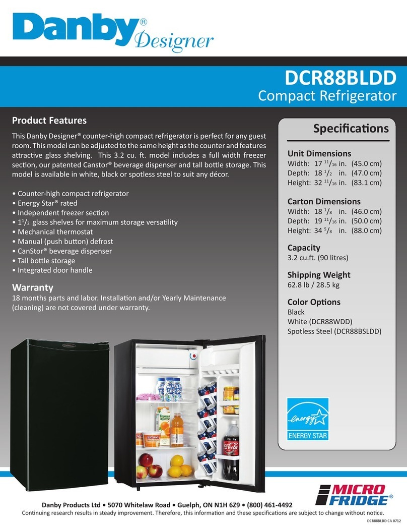 Danby DCR88BLDD User manual