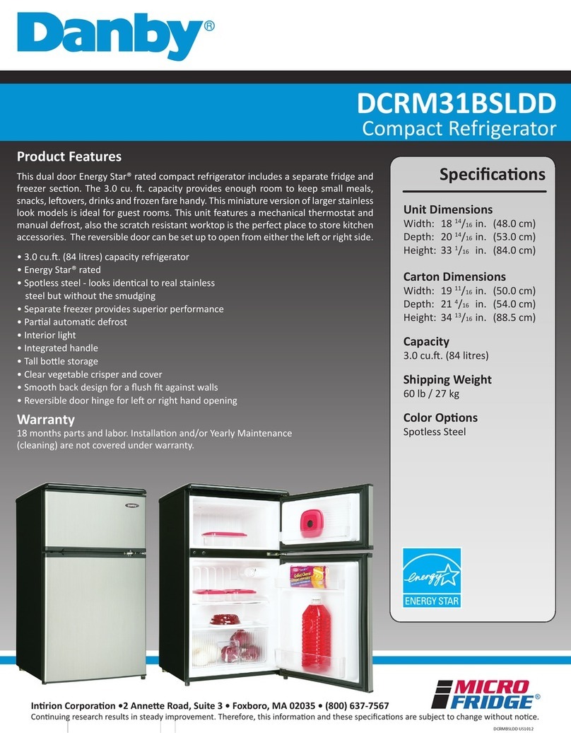 Danby DCRM31BSLDD User manual