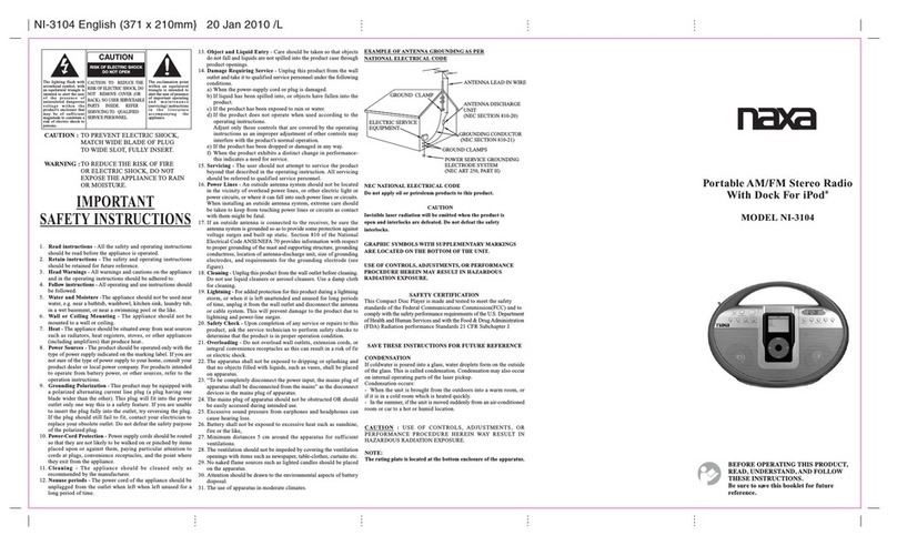 Naxa NI-3104 quick guide