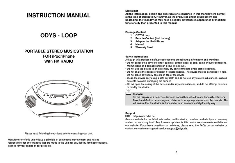 Odys ODYS - LOOP instruction manual