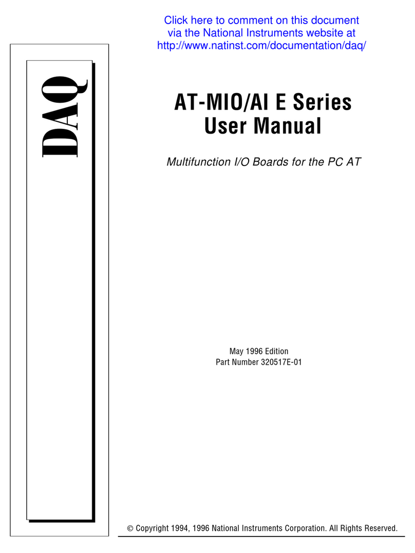 National Instruments AT-MIO/AI E Series User manual National Instruments AT-MIO/AI E Series User manual