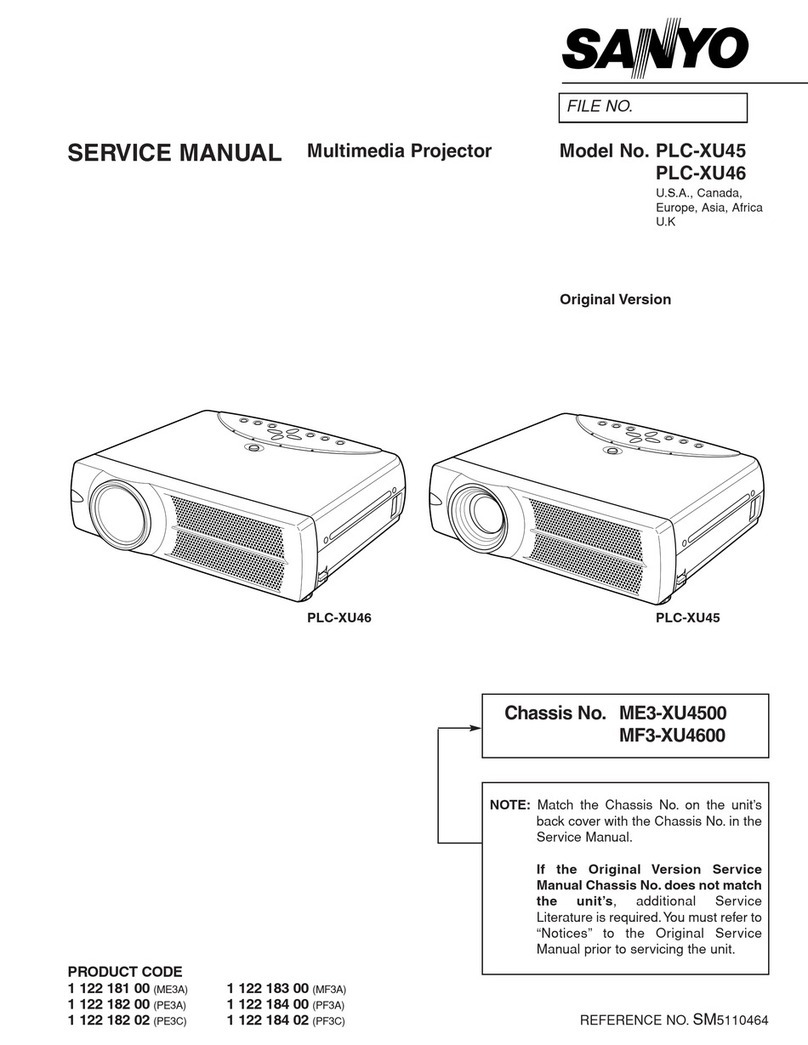 Sanyo PLC-XU45 Service manual