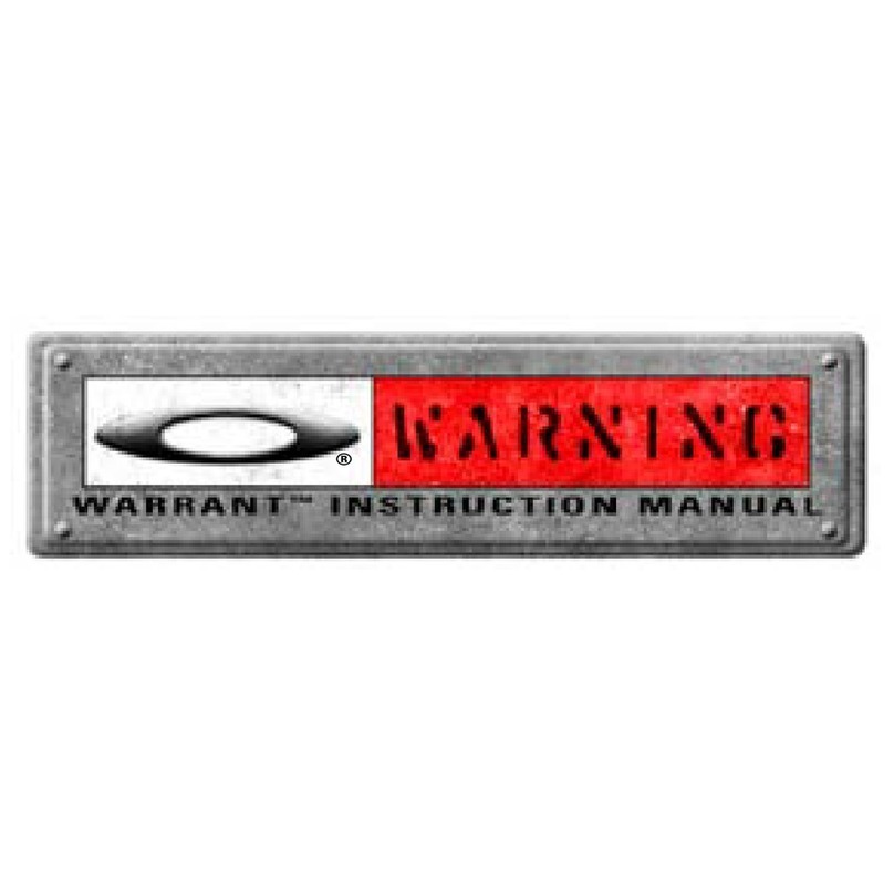 Oakley WARRANT instruction manual