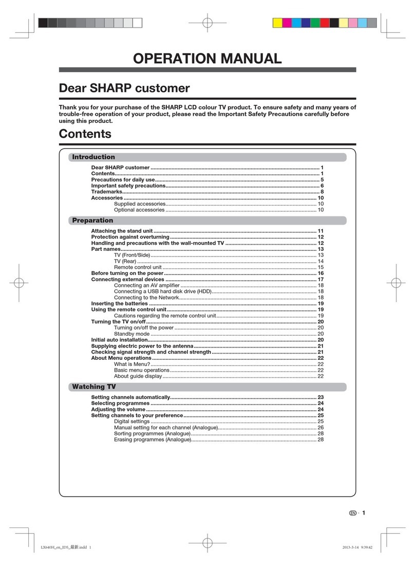Sharp LC-52LX640H User manual