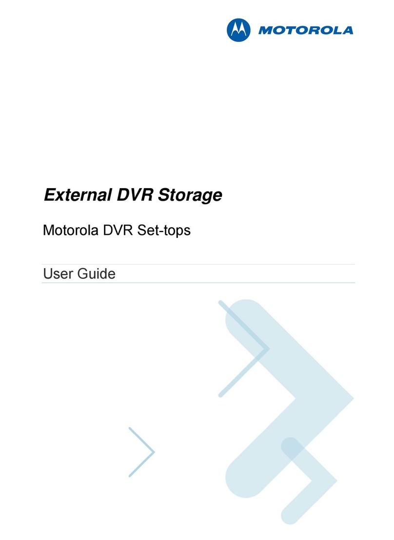 Motorola External DVR Storage User manual