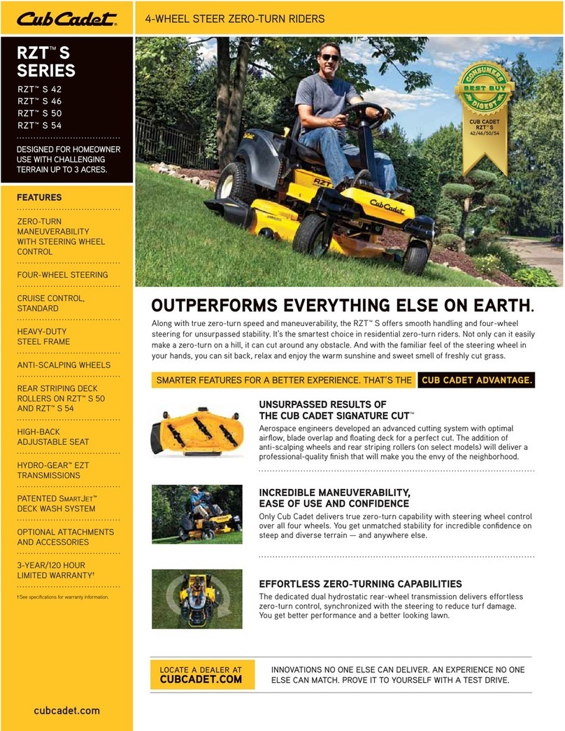 Cub Cadet RZT 54 Use and maintenance manual