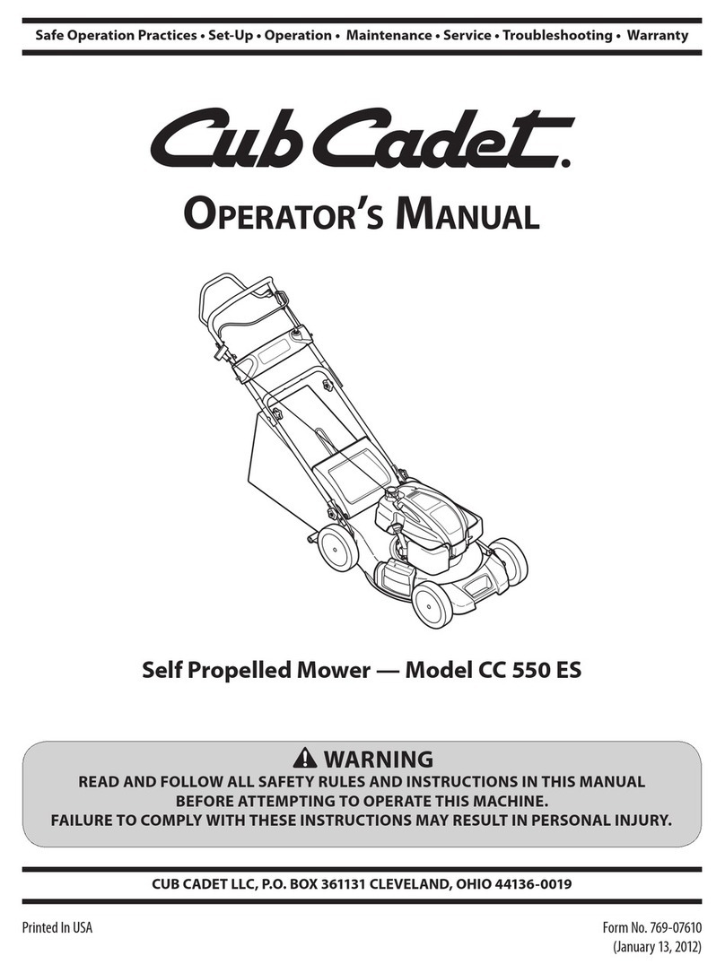Cub Cadet CC 550 ES User manual