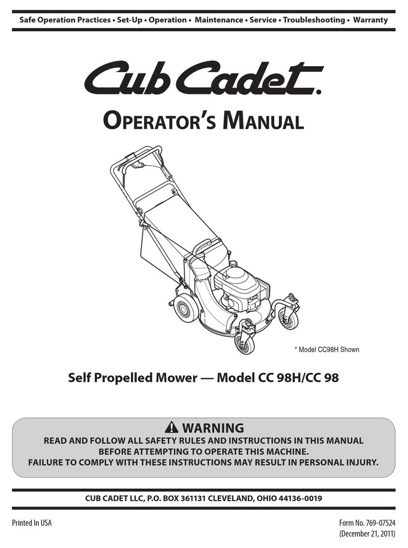 Cub Cadet CC 98 H User manual
