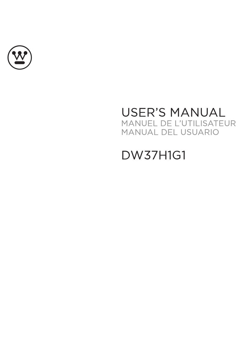 Westinghouse DW37H1G1 User manual