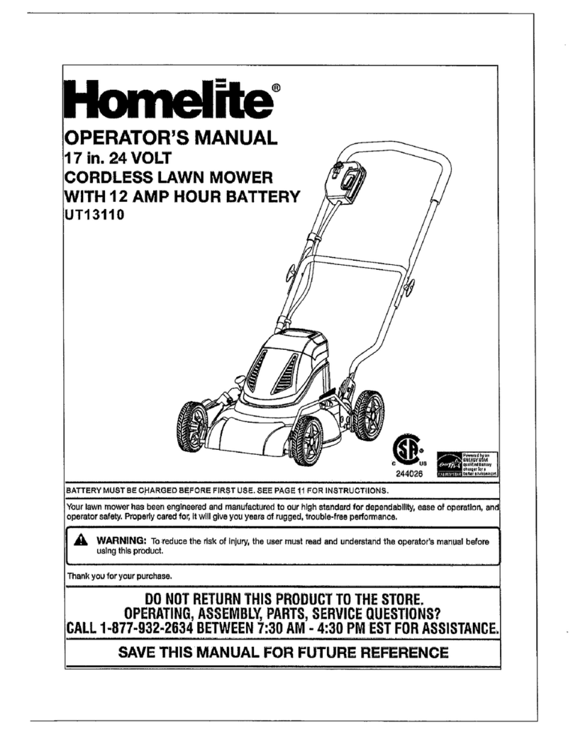 Homelite UT13110 User manual