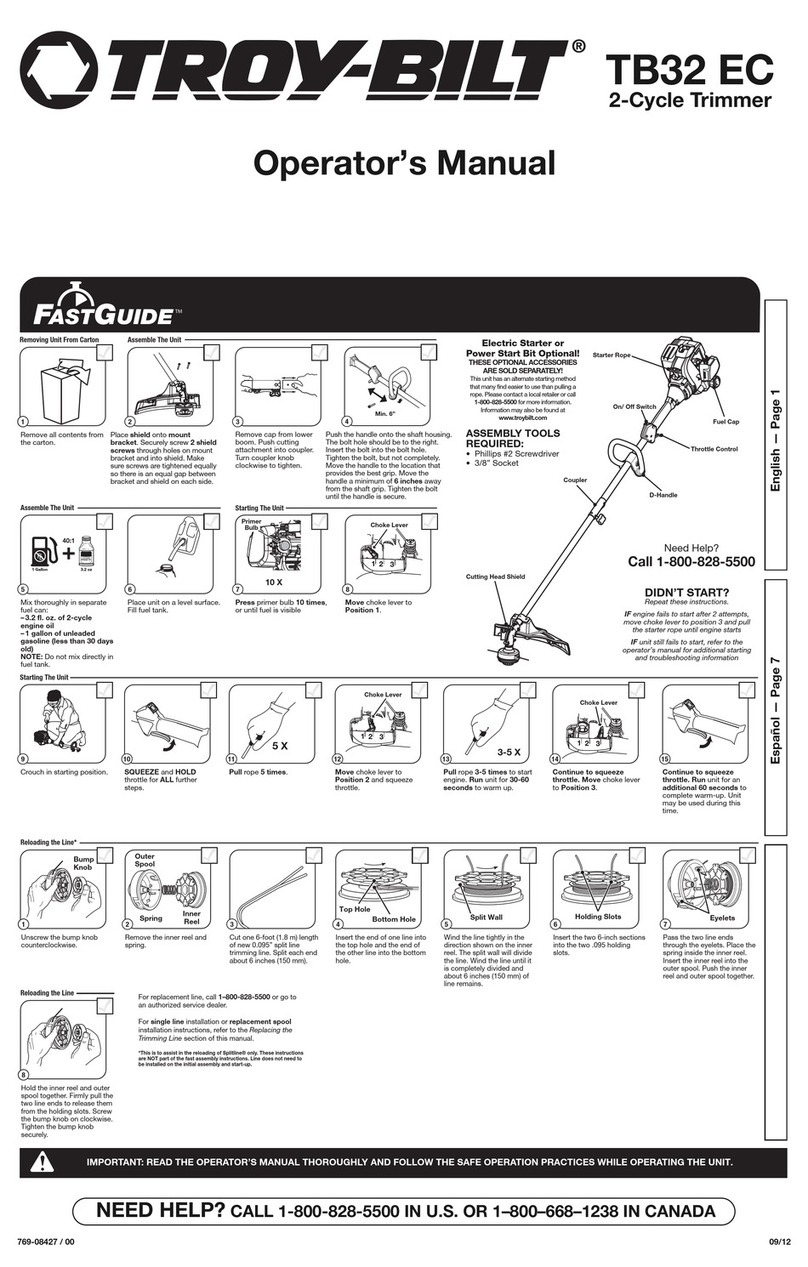 Troy-Bilt TB32 Operator's manual