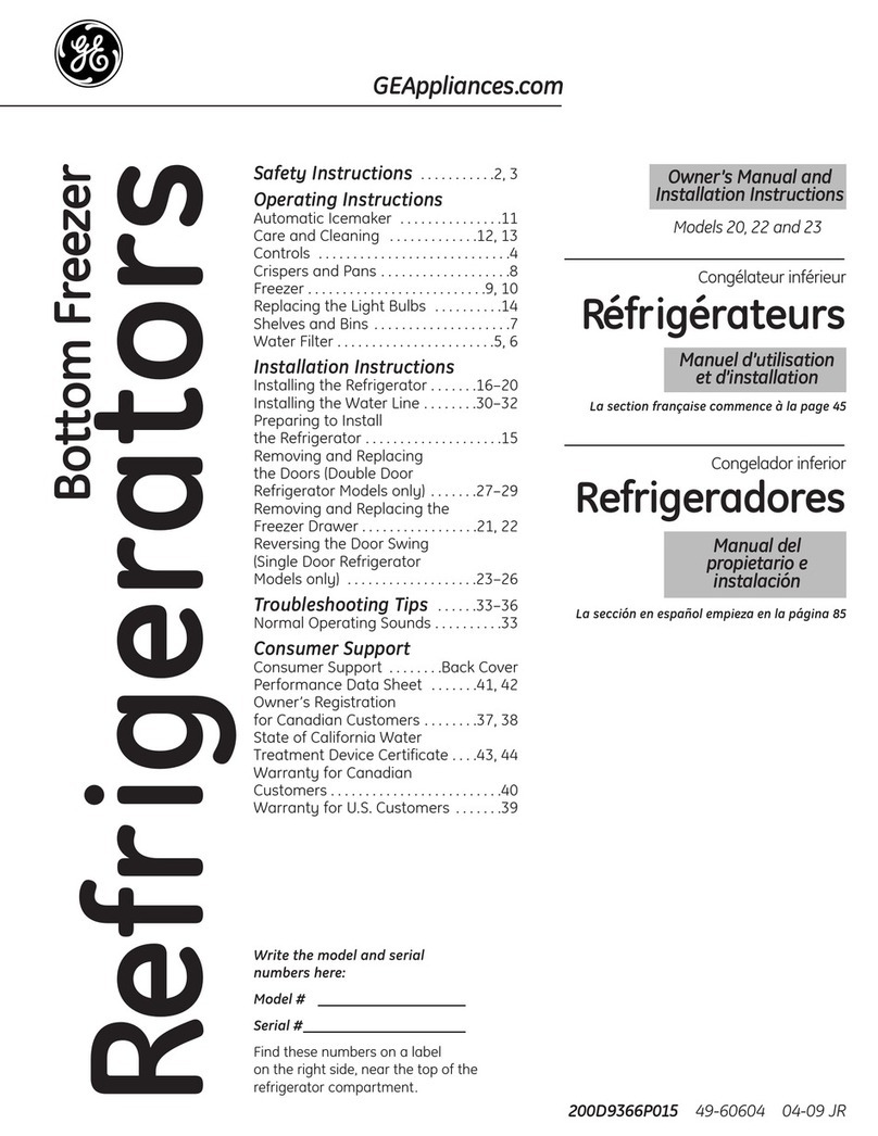 GEAppliances Profile 20 Operating instructions