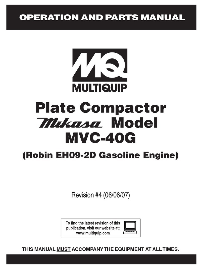 MULTIQUIP Mikasa MVC-40G Operation and parts manual