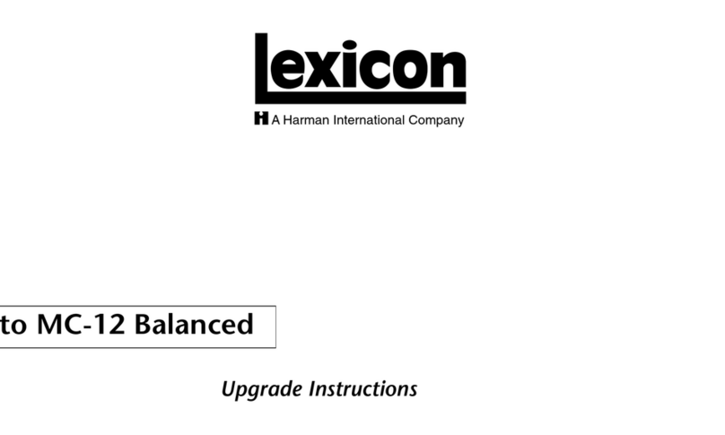 Lexicon MC-12 Balanced Quick start guide