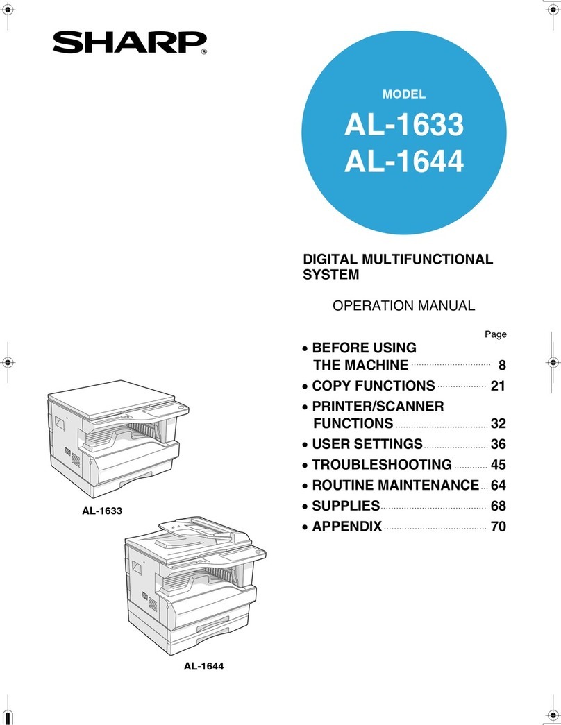 Sharp AL-1633 User manual
