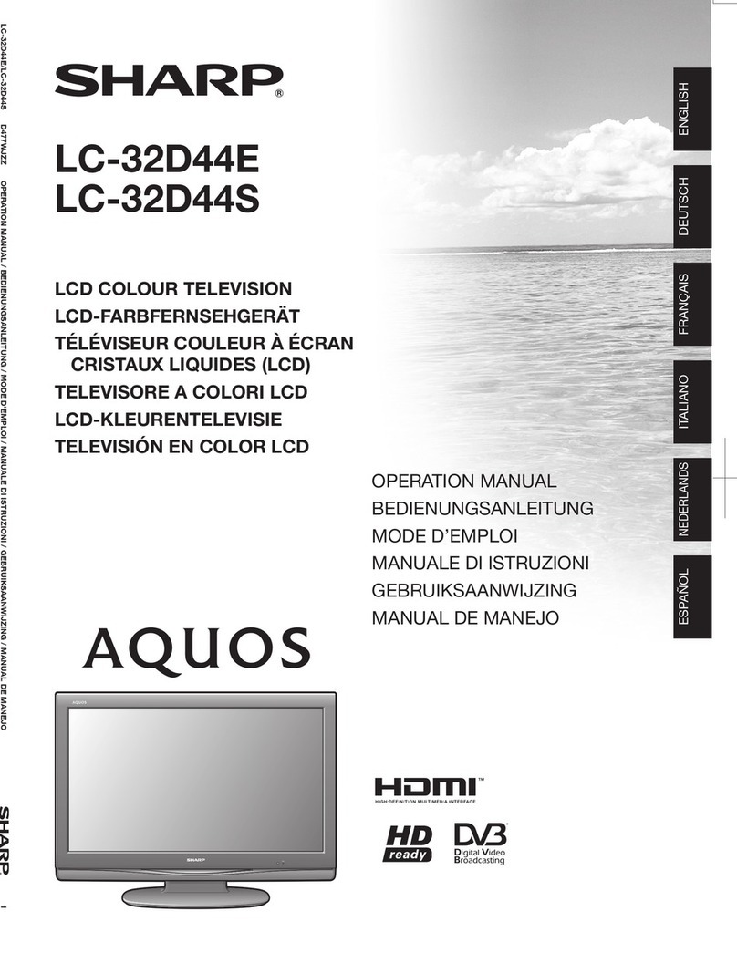Sharp Aquos LC-32D44E User manual