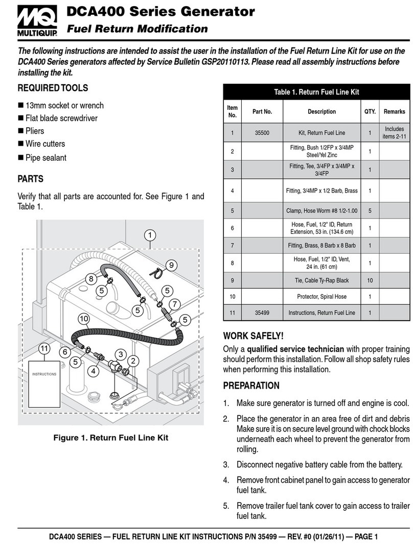 MULTIQUIP DCA400 Series installation instructions