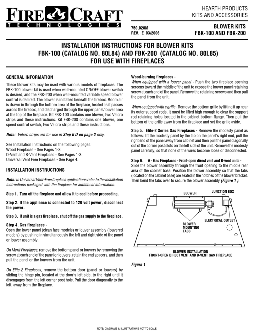 Firecraft FBK-100 installation instructions