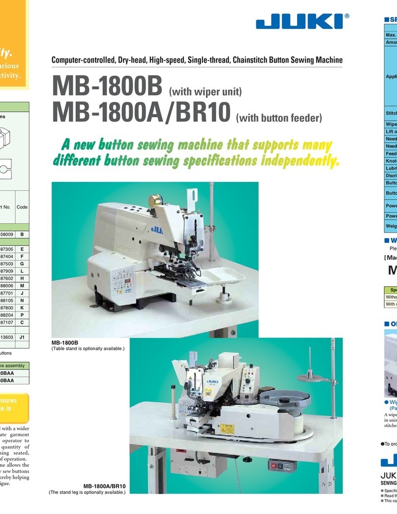 JUKI MB-1800B Specifications