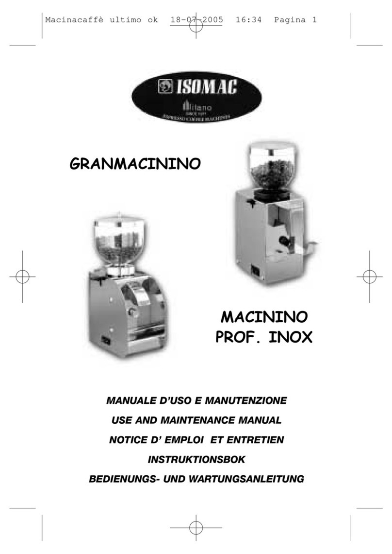 Isomac GRANMACININO Use and maintenance manual