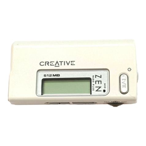 Creative Zen Nano Plus User manual