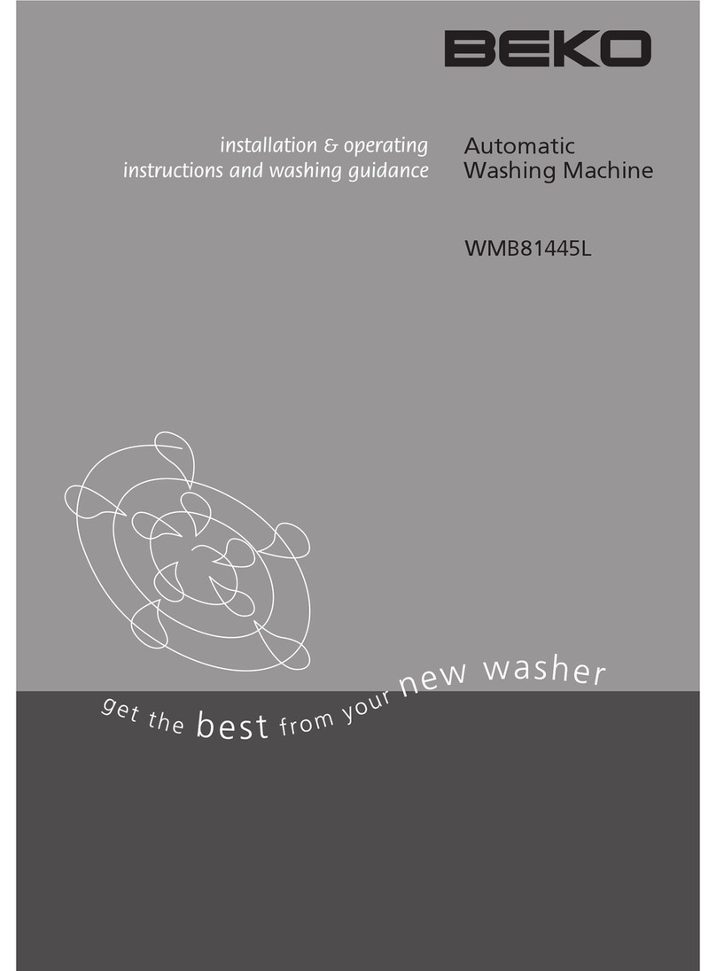 Beko WMB81445L Installation guide Beko WMB81445L Installation guide