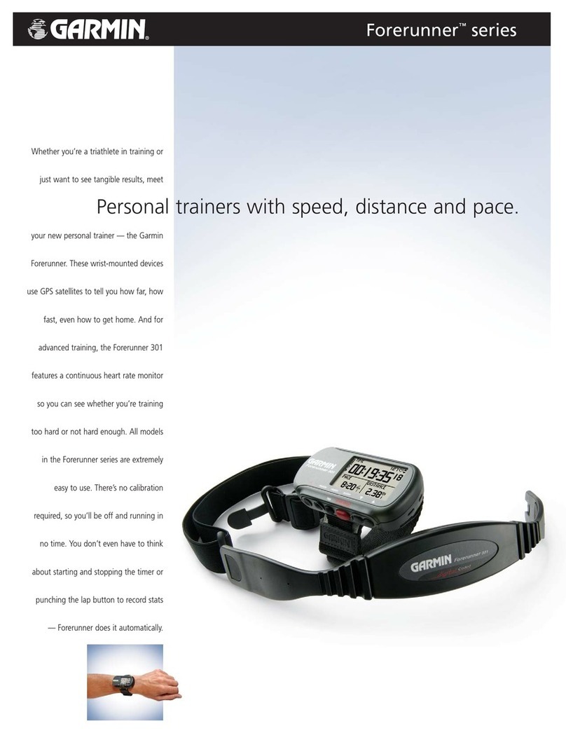 Garmin Forerunner 301 - Running GPS Receiver Features