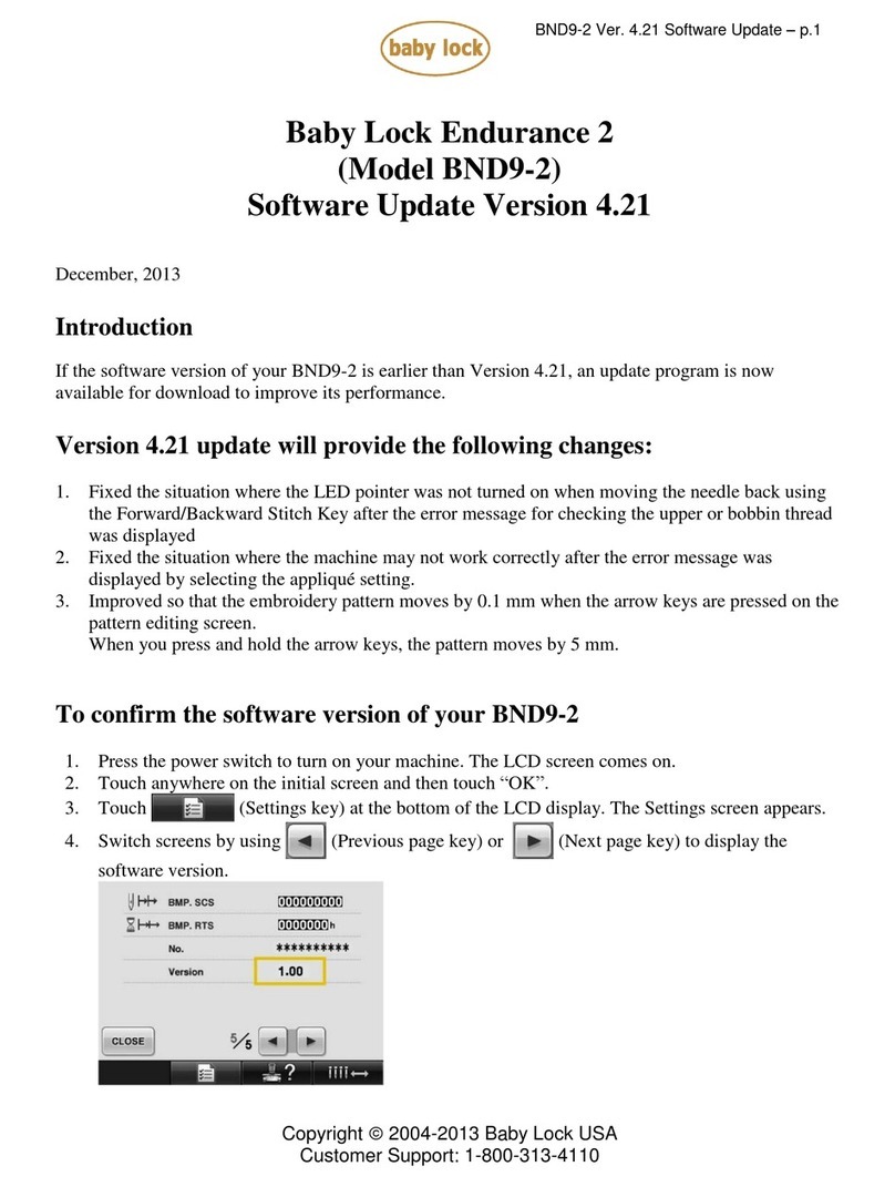 Baby Lock Endurance II BND9-2 instructions Baby Lock Endurance II BND9-2 instructions