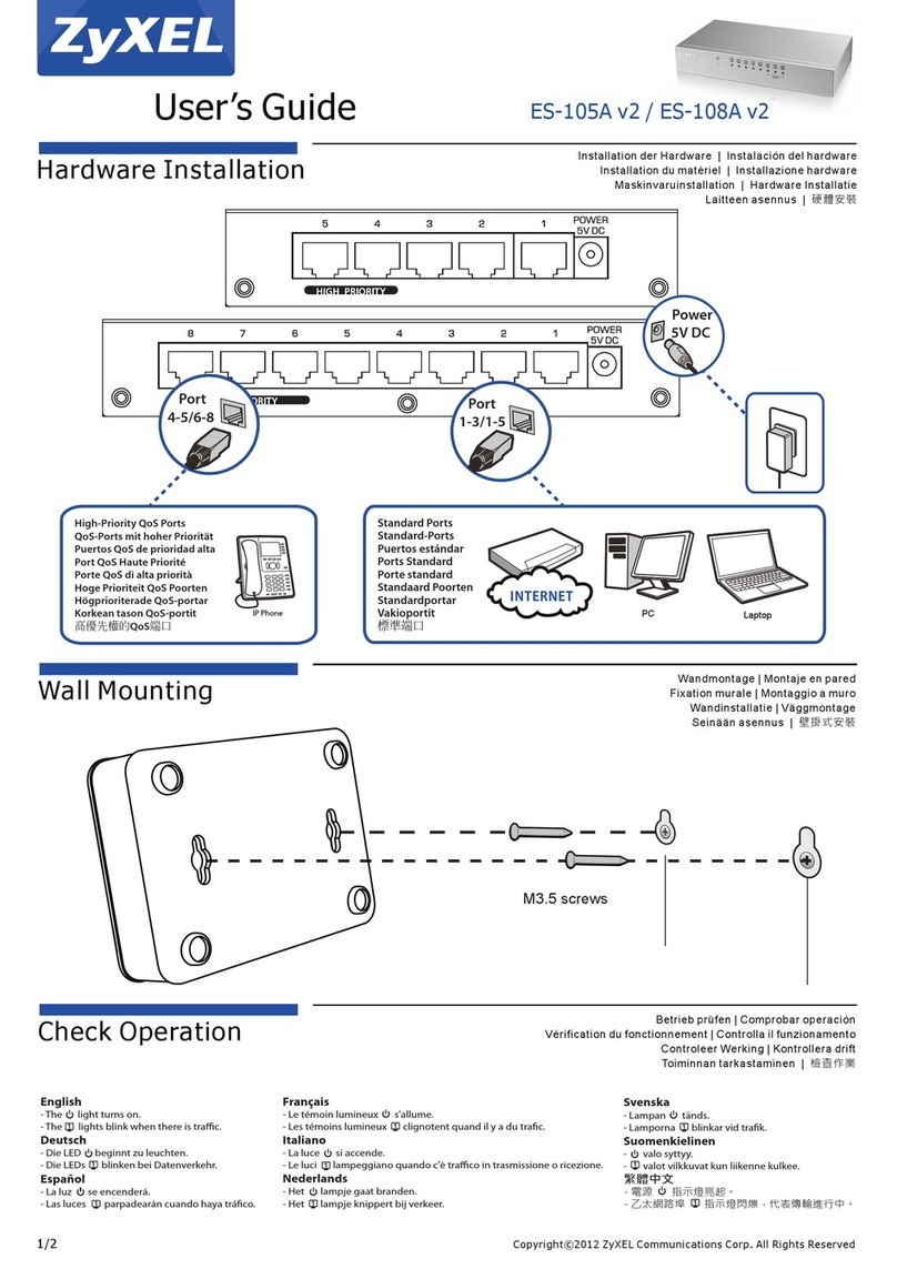 ZyXEL Communications ES-105A v2 user guide ZyXEL Communications ES-105A v2 user guide