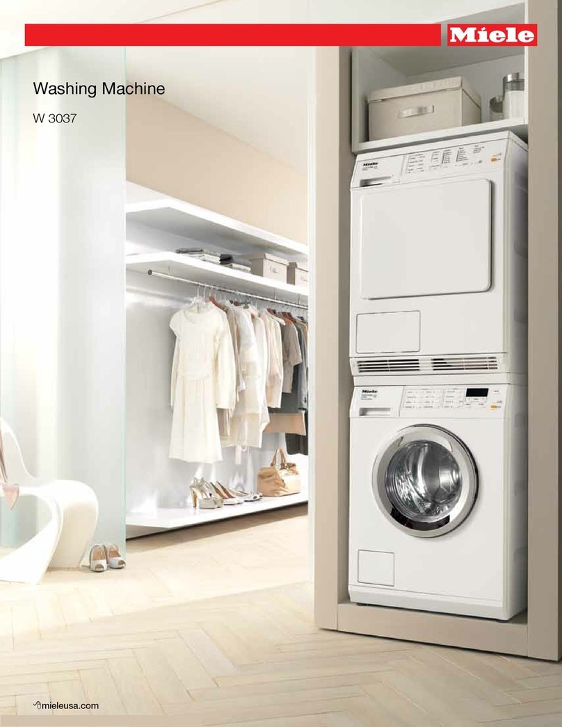 Miele W 3037 Features and Dimensions