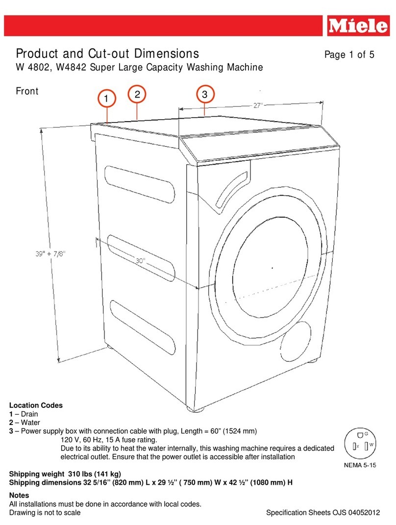 Miele TOUCHTRONIC W 4802 User instructions
