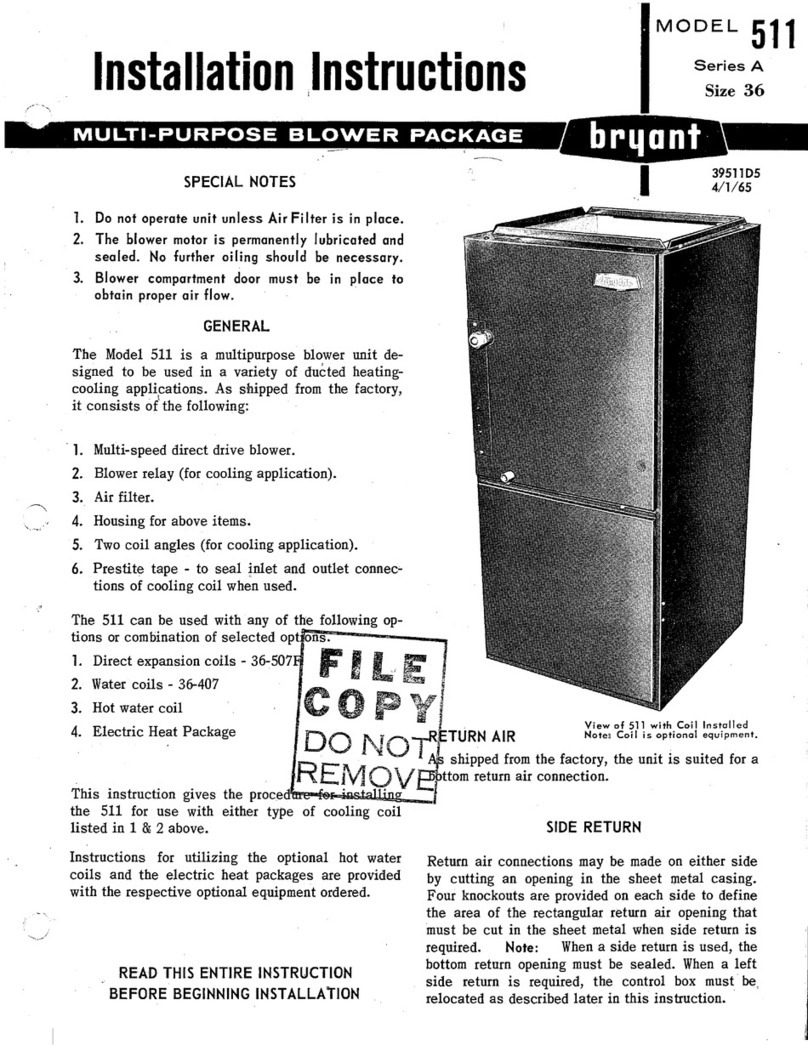 Bryant 511 A 36 User manual