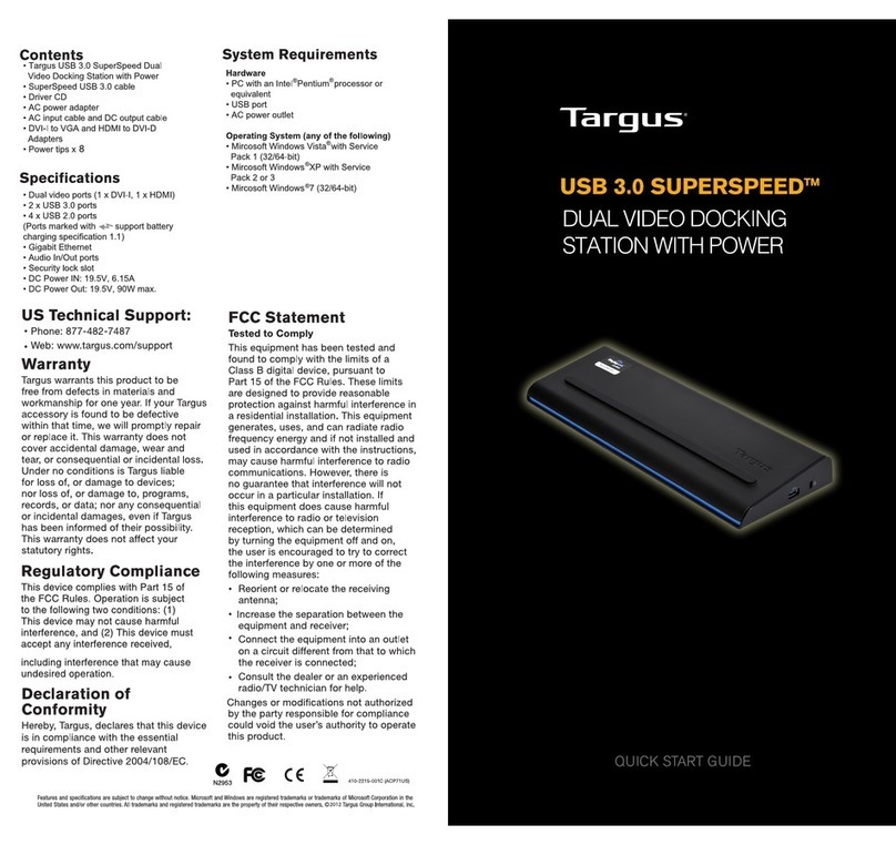 Targus USB 3.0. SuperSpeed User manual