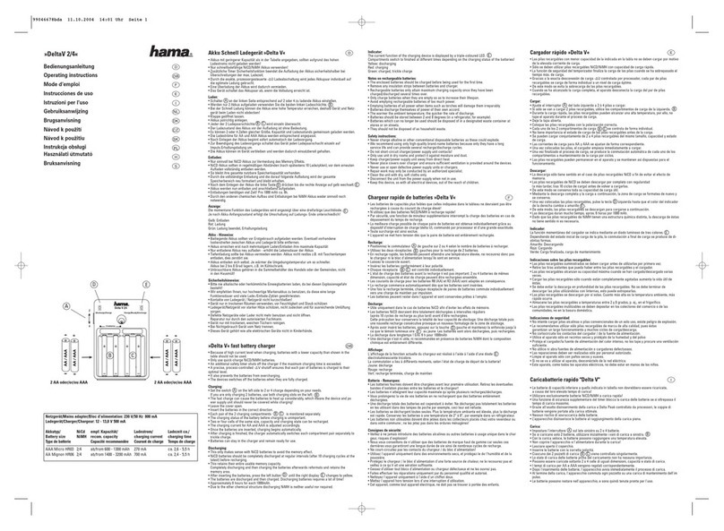 Hama Delta V 2/4 operating instructions