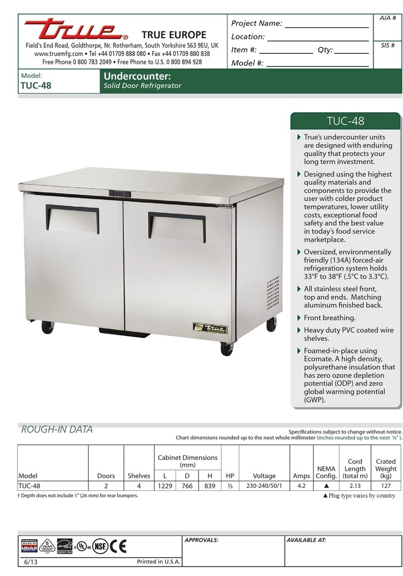 True TUC-48 User manual