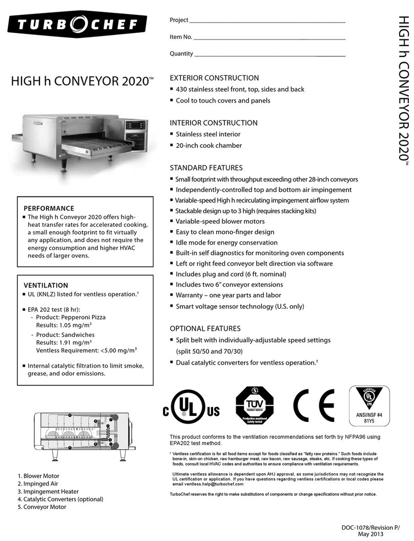 TurboChef High h Conveyor 2020 User manual