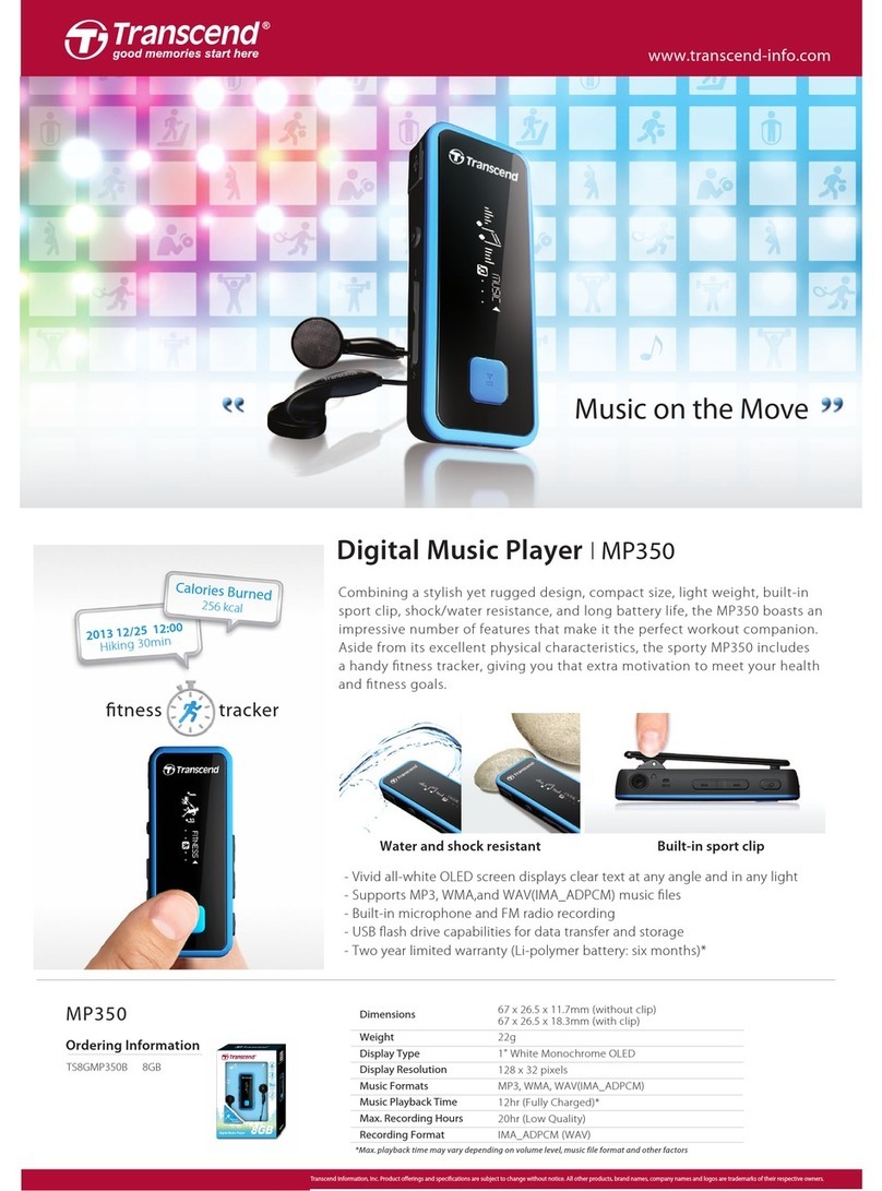 Transcend MP350 User manual