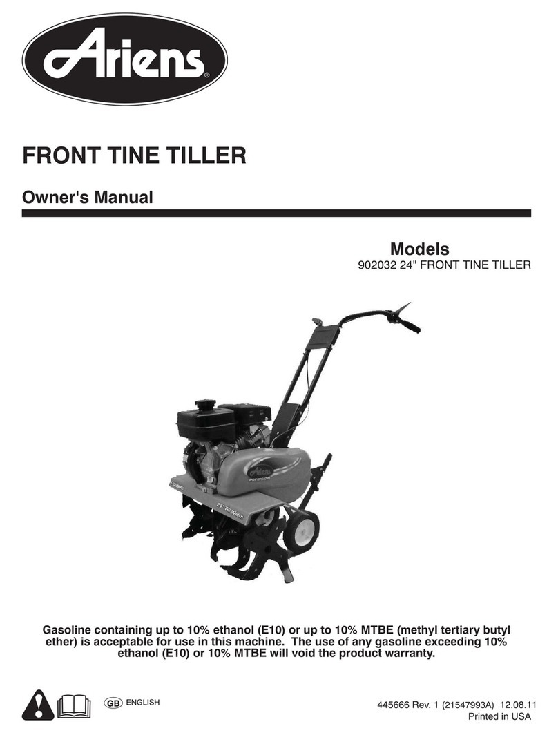 Ariens Front Tine Tiller owner's manual