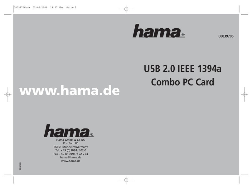 Hama USB 2.0 IEEE 1394a User manual