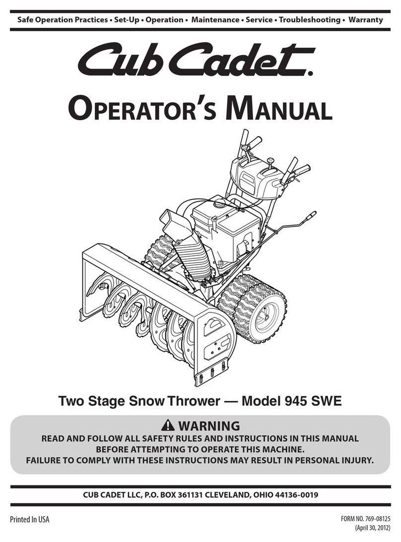 Cub Cadet 2X 945 SWE User manual
